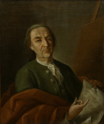 К 350-летию Петра I. Василий Василевский. Автопортрет. 1-я пол. XVIII в
